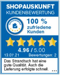 Nutzerbewertungen von DasStrandtuch.com auf Shopauskunft